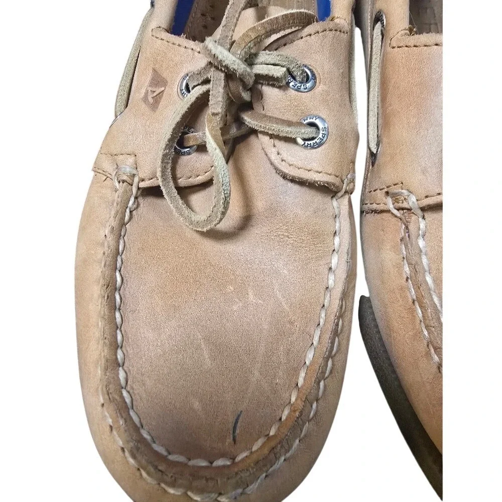 Sperry Top-Sider Mens Tan Leather Boat Shoes Moc Toe‎ Loafers Project